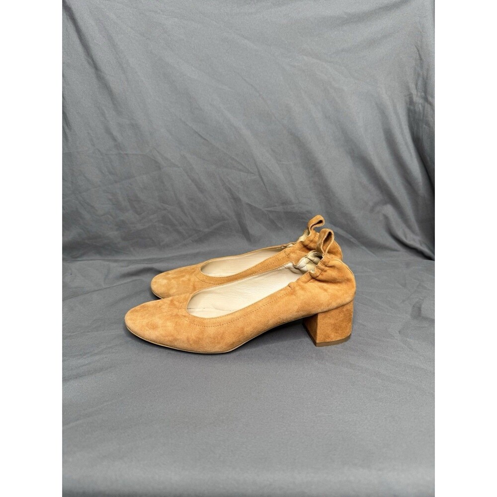 Everlane Women's Day Heels Pumps Brown Round Toe Suede Block Made In Italy Sz 6 - Picture 2 of 14
